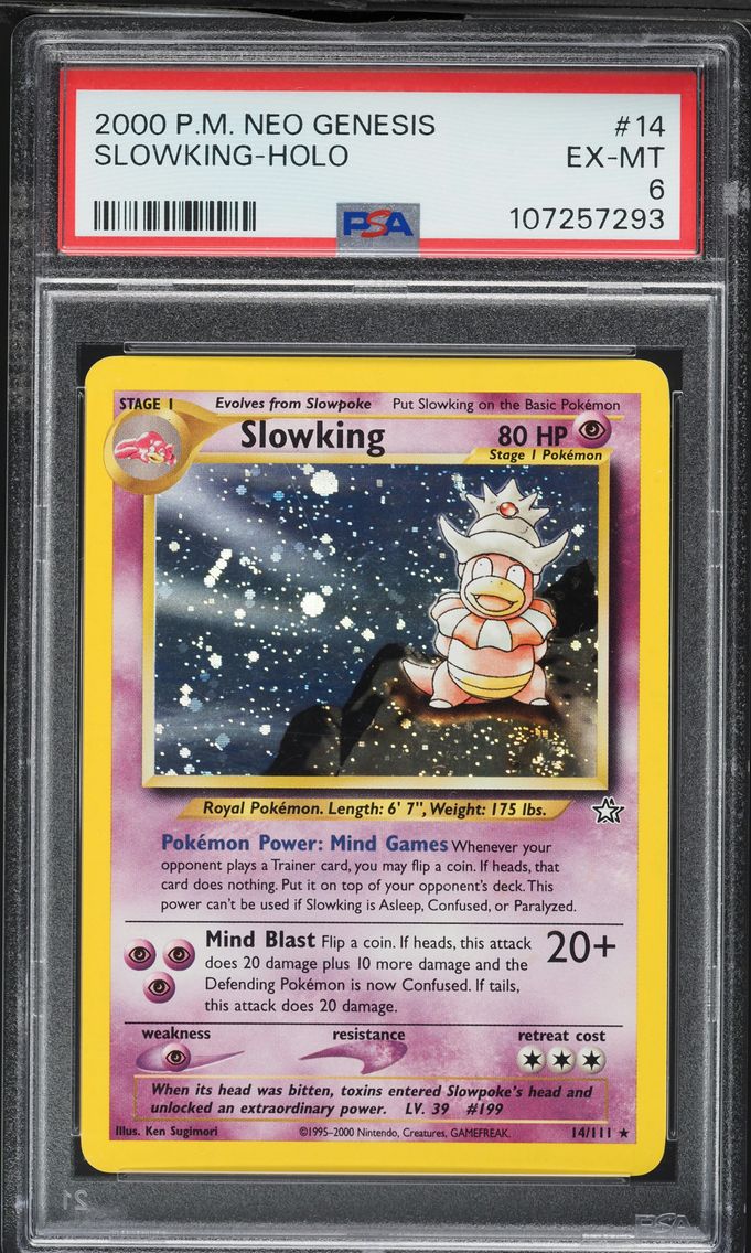 2000 #14 Slowking-Holo PSA 6 Neo Genesis Pokemon