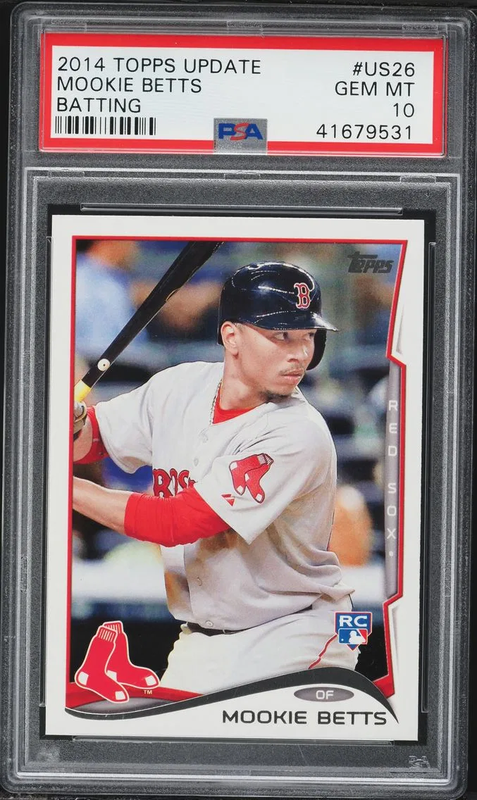 2014 #US26 Mookie Betts PSA 10 Topps Update Baseball
