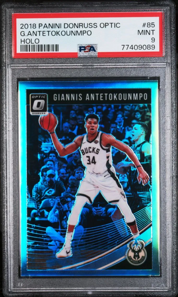 2018 #85 Giannis Antetokounmpo PSA 9 Panini Donruss Optic