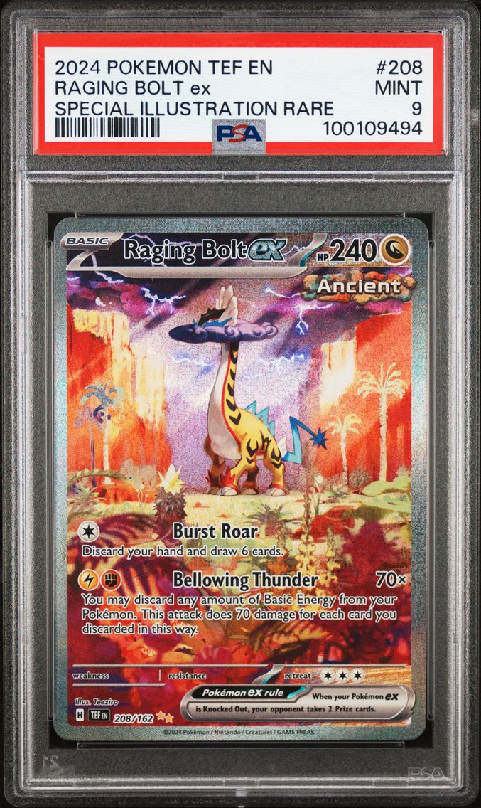 2024 #208 Raging Bolt EX PSA 9 Tef EN-Temporal Forces