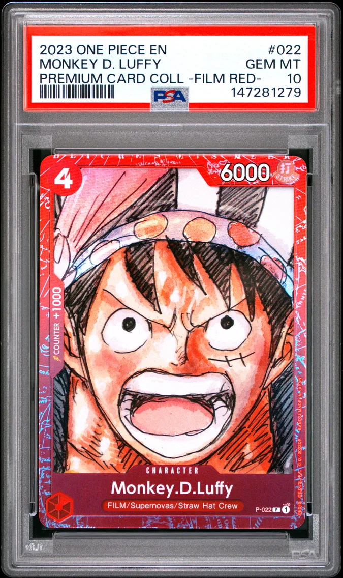 2023 #022 Monkey D. Luffy PSA 10 One Piece Premium Card Collection -One Piece Film Red-