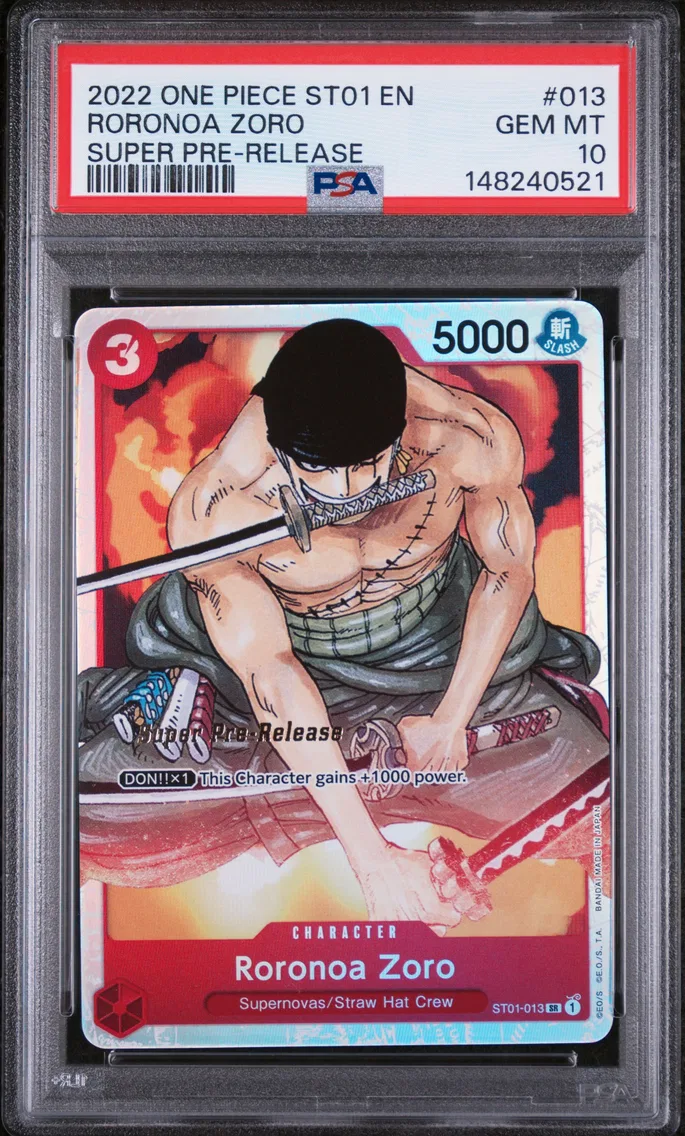 2022 #013 Roronoa Zoro PSA 10 One Piece Starter Deck ST01-Straw Hat Crew