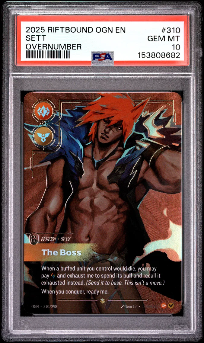 2025 #310 Sett - the Boss PSA 10 Riftbound: League of Legends Ogn-Origins