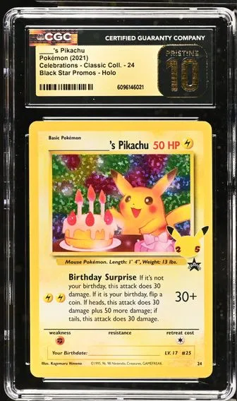 2021 #24 ____'s Pikachu CGC 10 Pristine Celebrations - Classic Collection - English