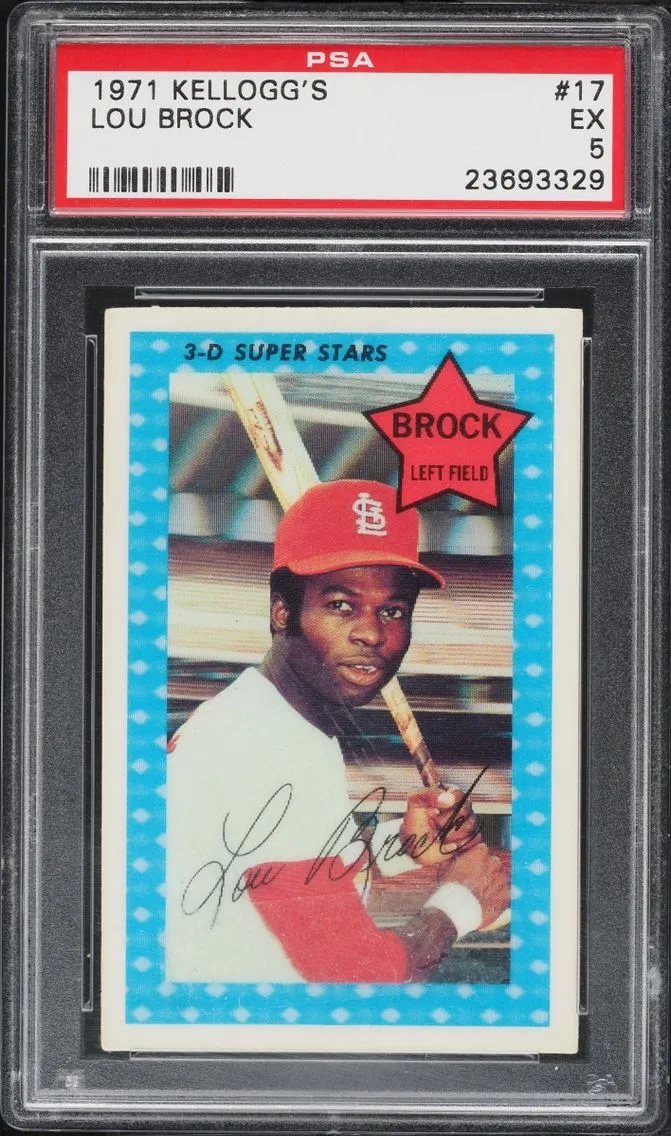1971 #17 Lou Brock PSA 5 Kellogg's