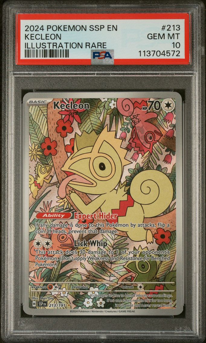 2024 #213 Kecleon PSA 10 Ssp EN-Surging Sparks Pokemon
