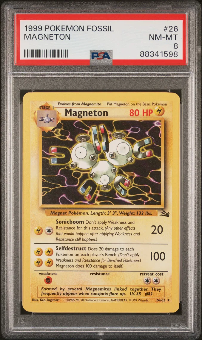 1999 #26 Magneton PSA 8 Fossil