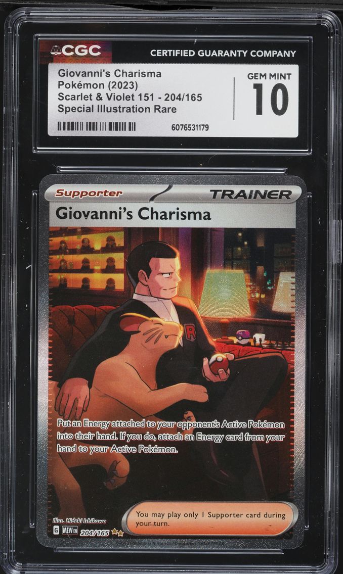 2023 #204 Giovanni's Charisma CGC 10 Mew EN-151 Pokemon