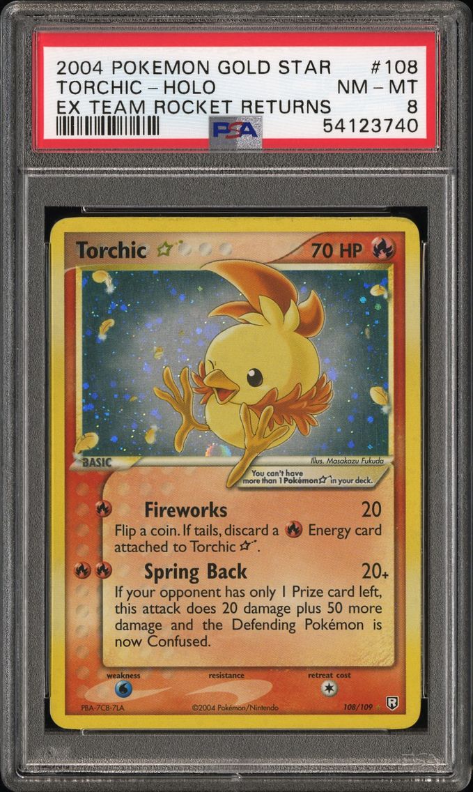2004 #108 Torchic-Holo PSA 8 EX