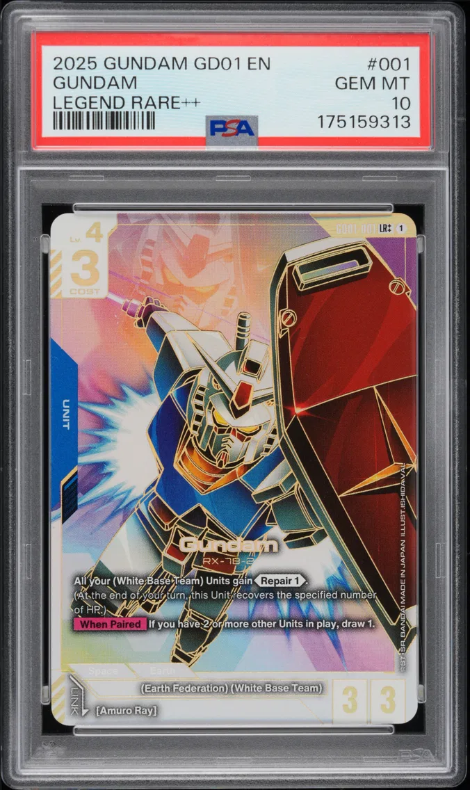 2025 #001 Gundam PSA 10 Gundam Newtype Rising