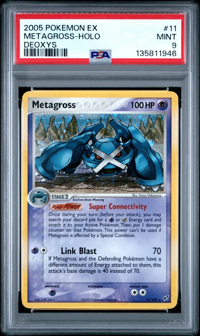 2005 #11 Metagross-Holo PSA 9 EX Deoxys