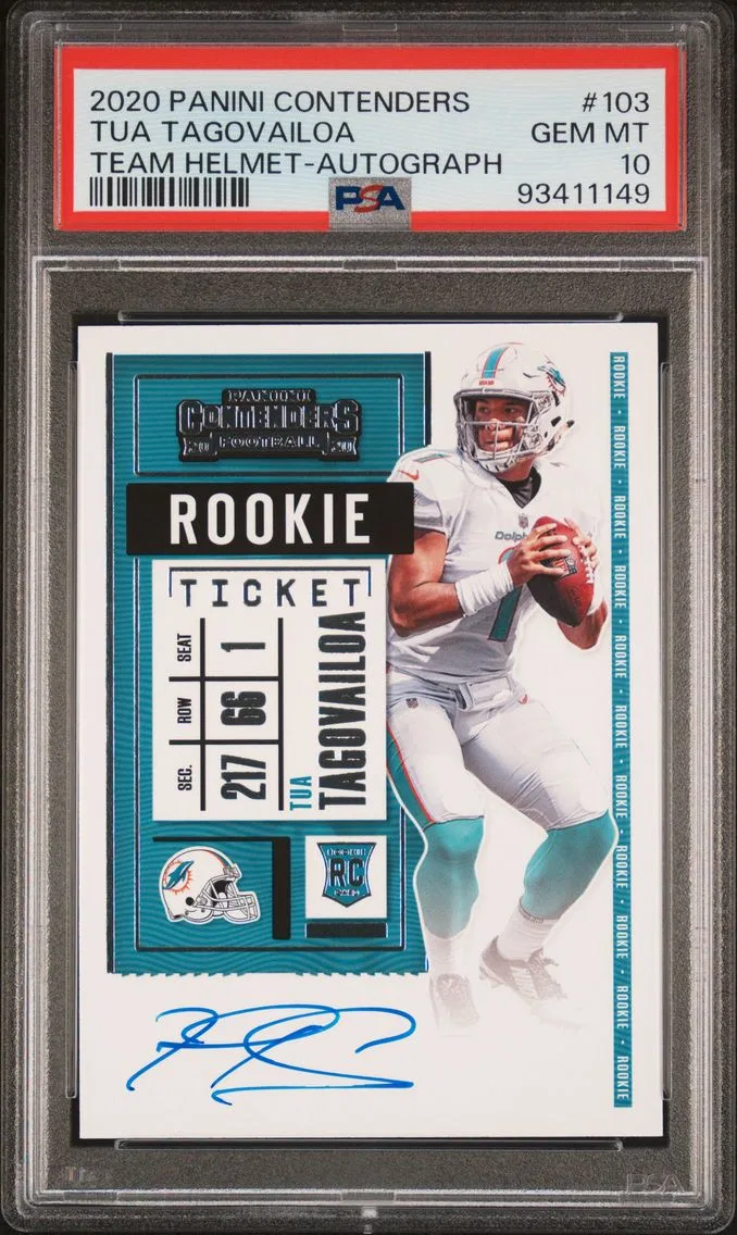 2020 #103 Tua Tagovailoa PSA 10 Panini Contenders