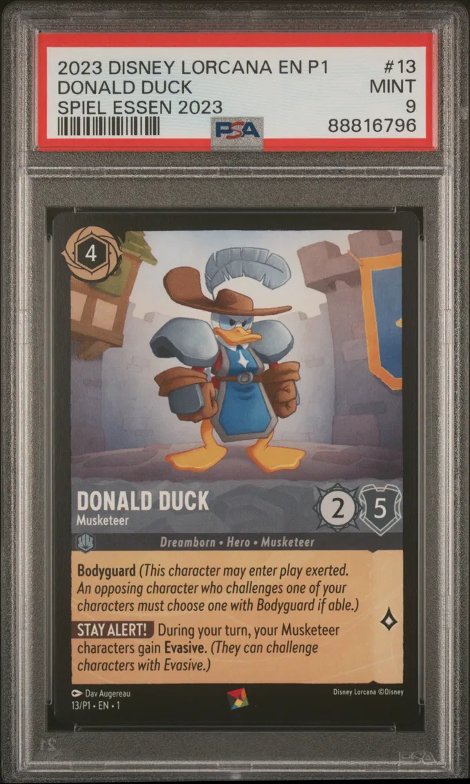 2023 #13 DONALD DUCK PSA 9 Disney Lorcana EN P1-Promo