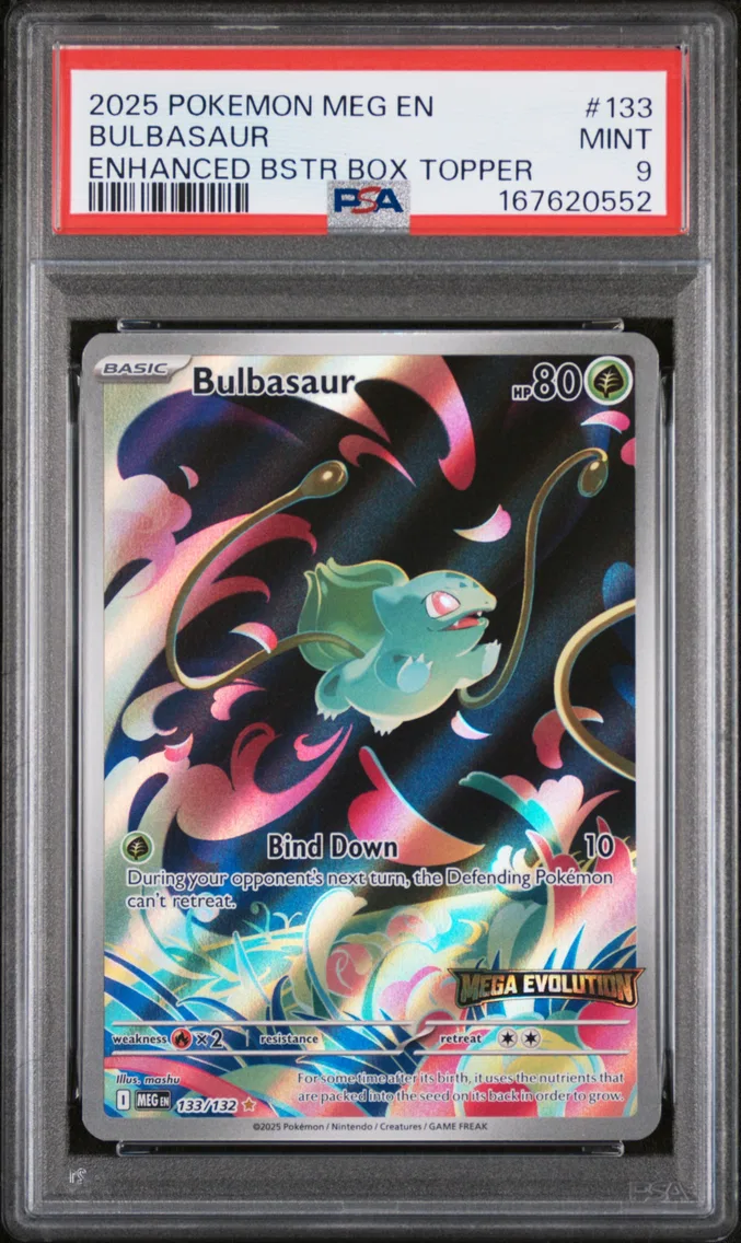 2025 #133 Bulbasaur PSA 9 Meg EN-Mega Evolution