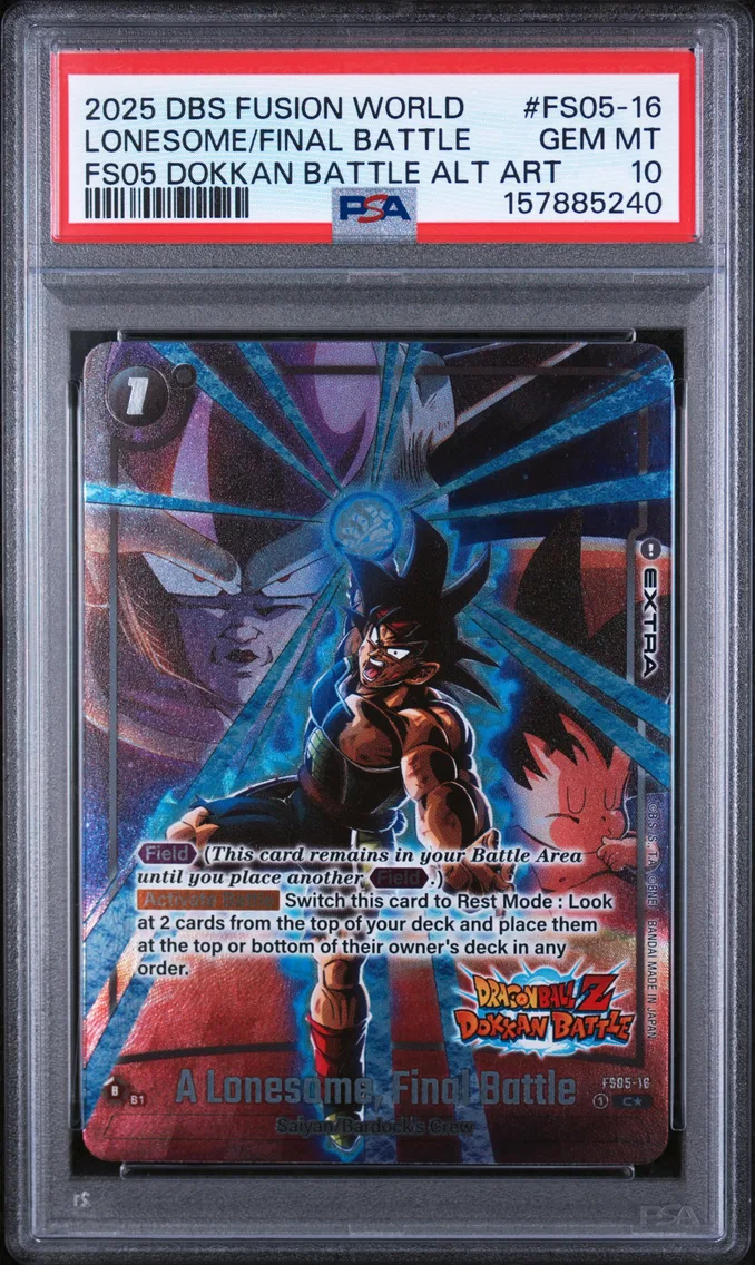 2025 #FS05-16 A Lonesome, Final Battle PSA 10 Dragon Ball Super Card Game Fusion World New Adventure