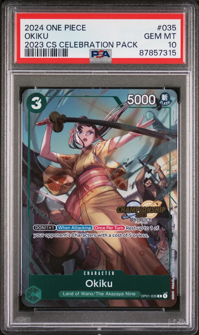 2024 #035 OKIKU PSA 10 One Piece Championship 2023 Celebration Pack