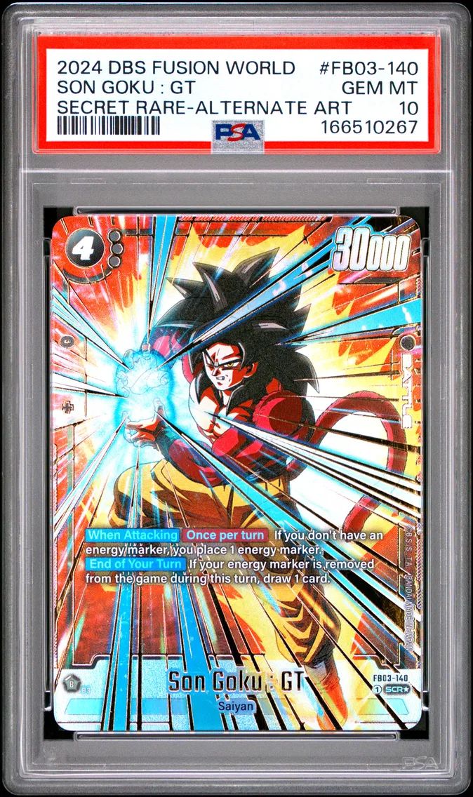 2024 #FB03-140 Son Goku : GT PSA 10 Dragon Ball Super Card Game Fusion World Raging Roar