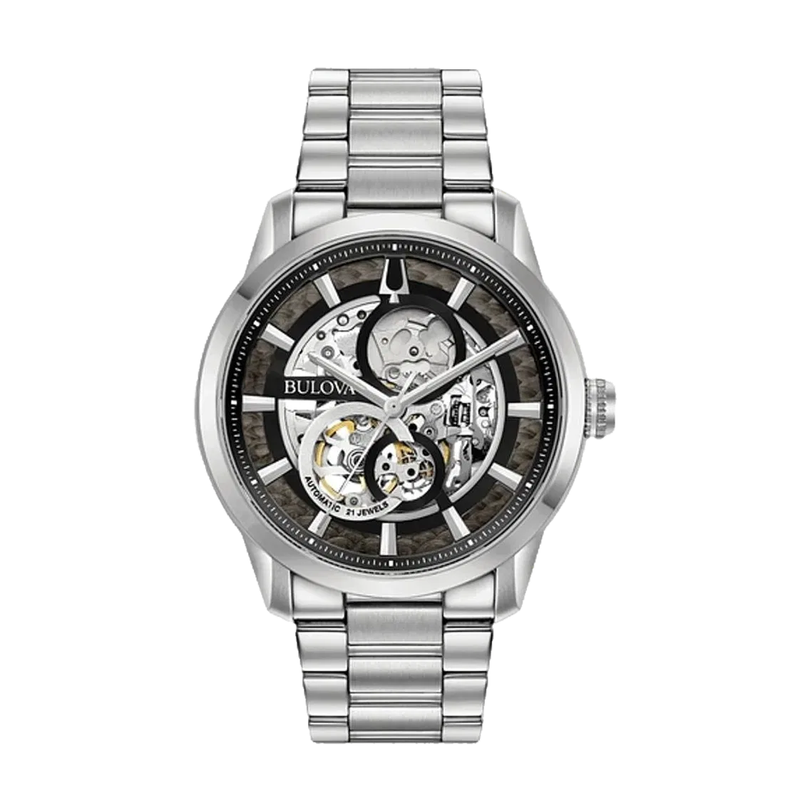 Bulova Sutton 43mm - Black Skeleton on Bracelet