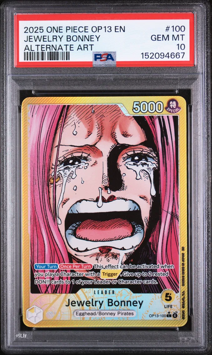 2025 One Piece OP13-Carrying on His Will Jewelry Bonney #100 PSA 10