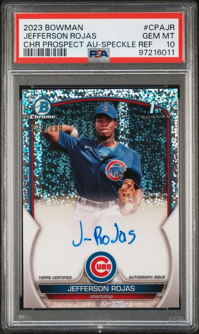 2023 #CPAJR Jefferson Rojas PSA 10 Bowman Chrome Prospect Autographs
