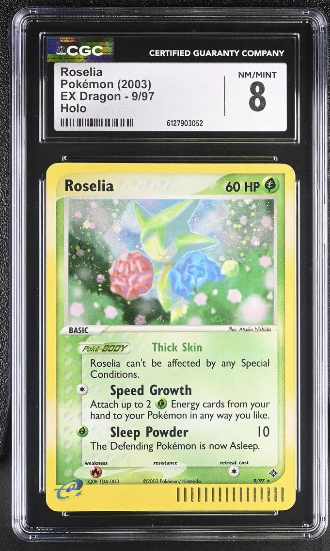 2003 #9 Roselia CGC 8 EX Dragon (2003 Copyright, w/ "e" Symbol) - English