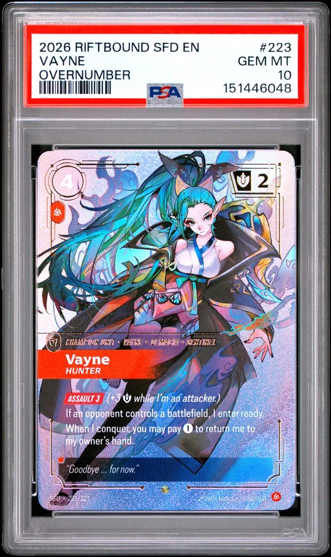2026 #223 Vayne - Hunter PSA 10 Riftbound: League of Legends Sfd-Spiritforged
