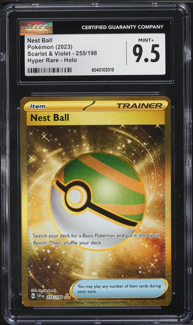 2023 #255 SCARLET & VIOLET FULL ART NEST BALL CGC 9.5 POKEMON