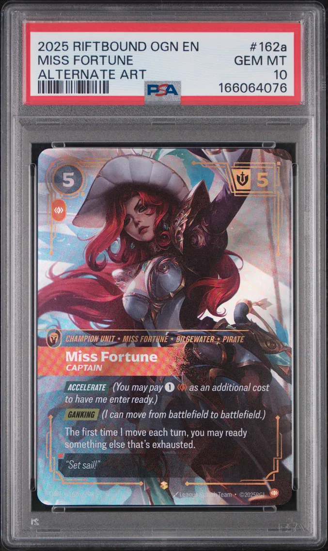 2025 #162a Miss Fortune - Captain PSA 10 Riftbound: League of Legends Ogn-Origins
