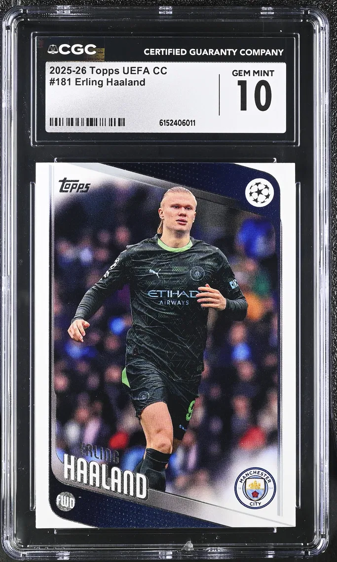 2025 #181 Erling Haaland CGC 10 Topps UEFA CC