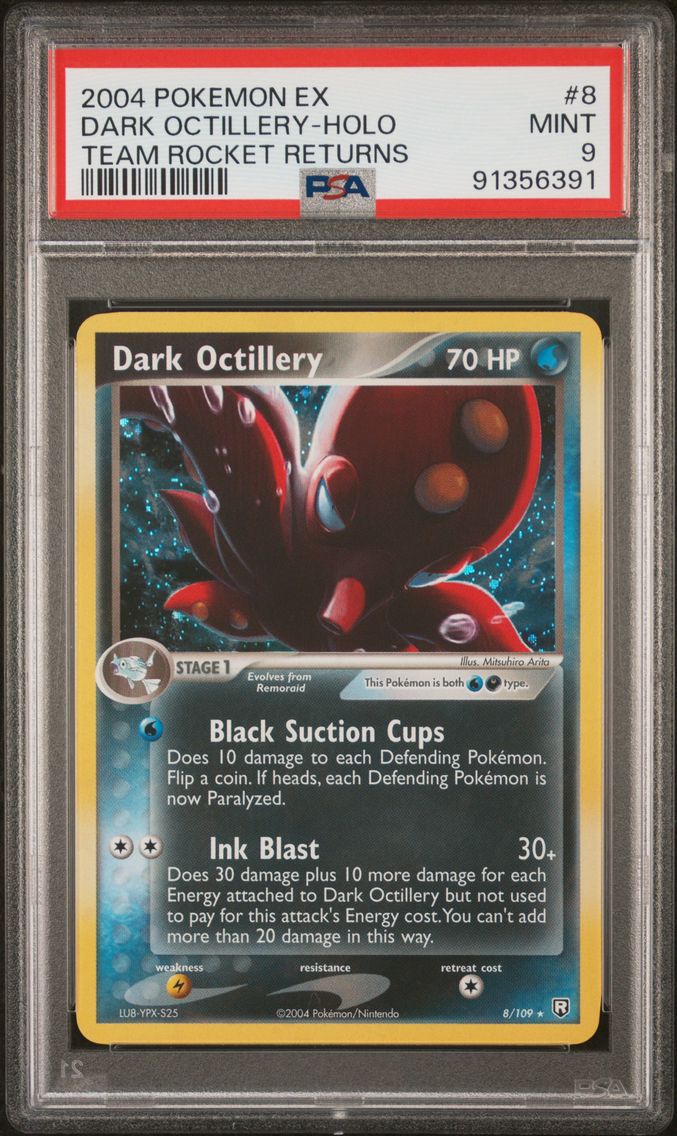 2004 #8 Dark Octillery-Holo PSA 9 EX Team Rocket Returns