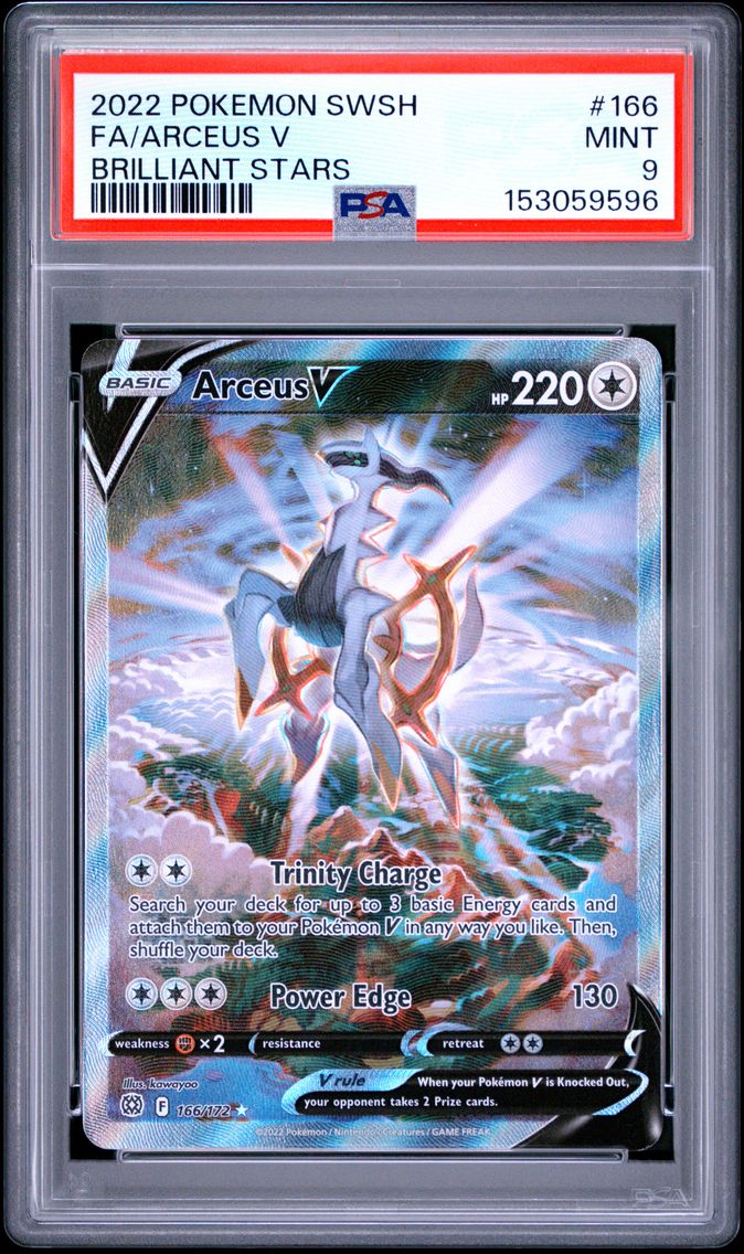 2022 #166 Full Art/Arceus V PSA 9 Sword & Shield Brilliant Stars