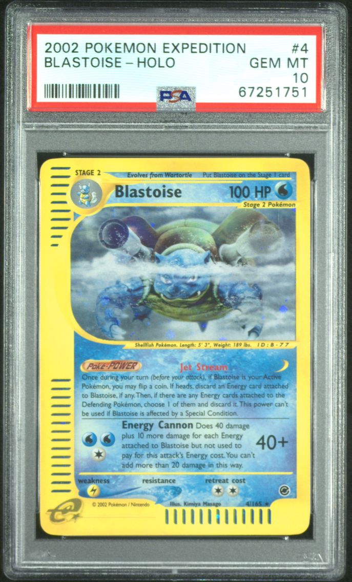 2002 #4 Blastoise-Holo PSA 10 Ex
