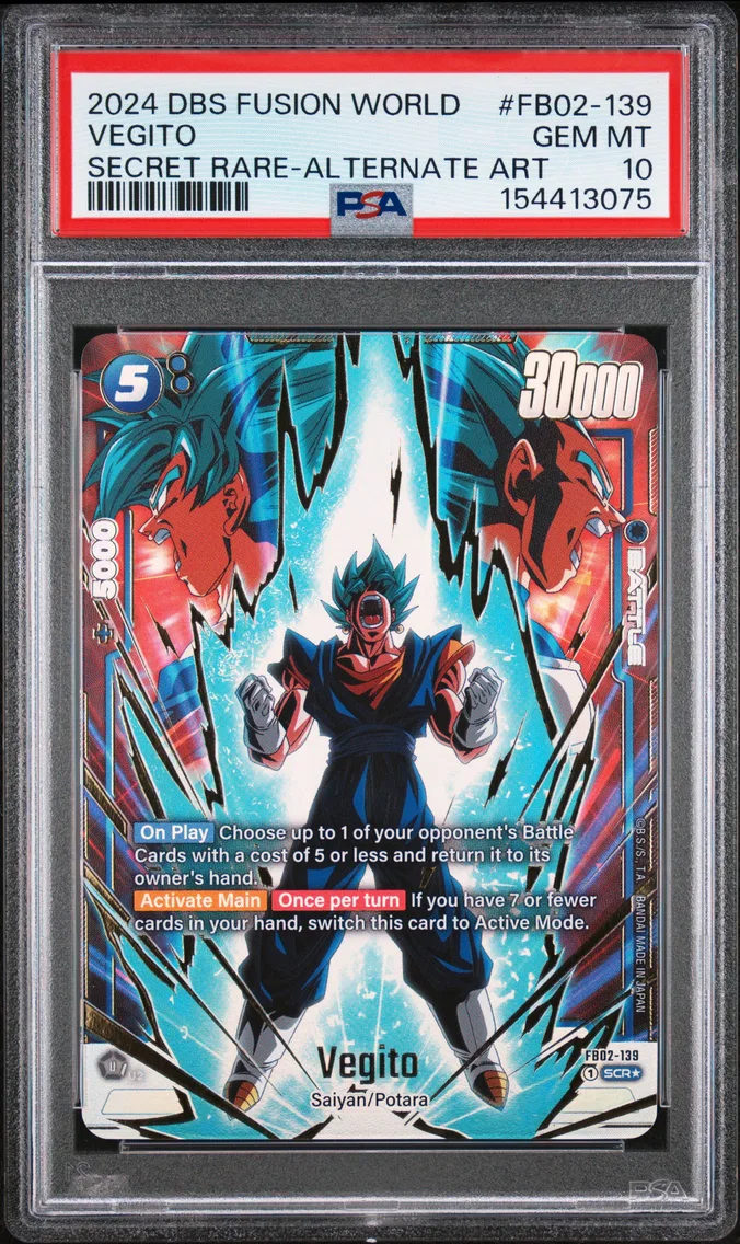 2024 #FB02-139 Vegito PSA 10 Dragon Ball Super Card Game Fusion World Blazing Aura