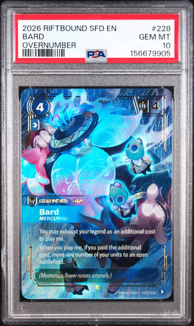 2026 #228 Bard - Mercurial PSA 10 Riftbound: League of Legends Sfd-Spiritforged