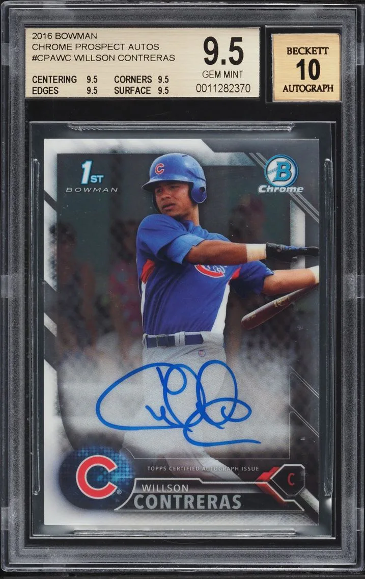2016 Bowman Chrome Willson Contreras PROSPECT AUTO #CPAWC BGS 9.5 GEM MINT
