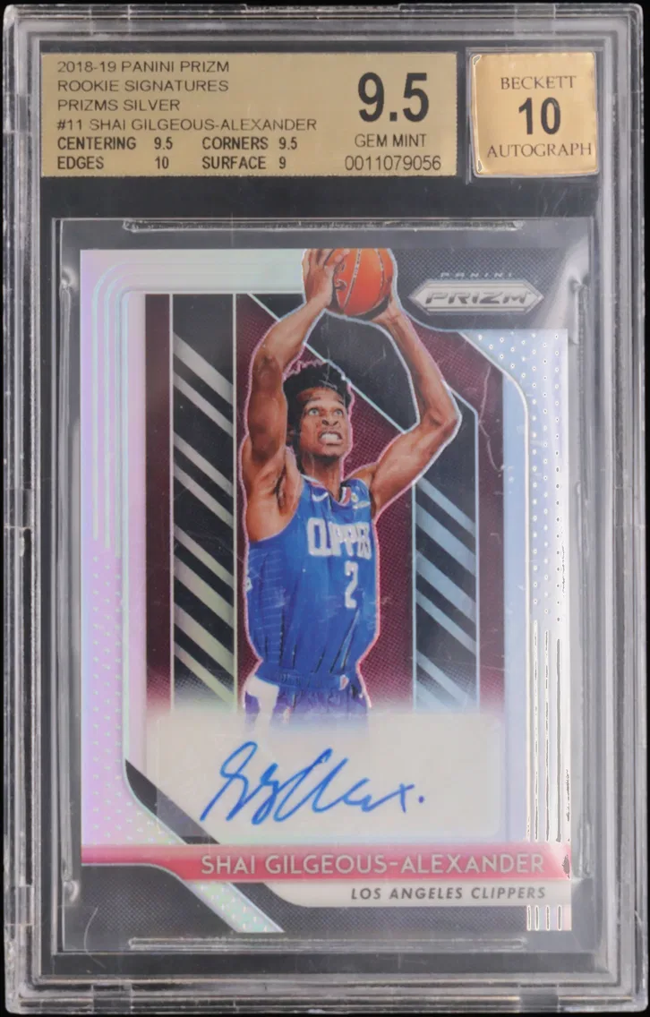 2018 #11 Shai Gilgeous-Alexander BGS 9.5 Panini Prizm Rookie Signatures Prizms Silver