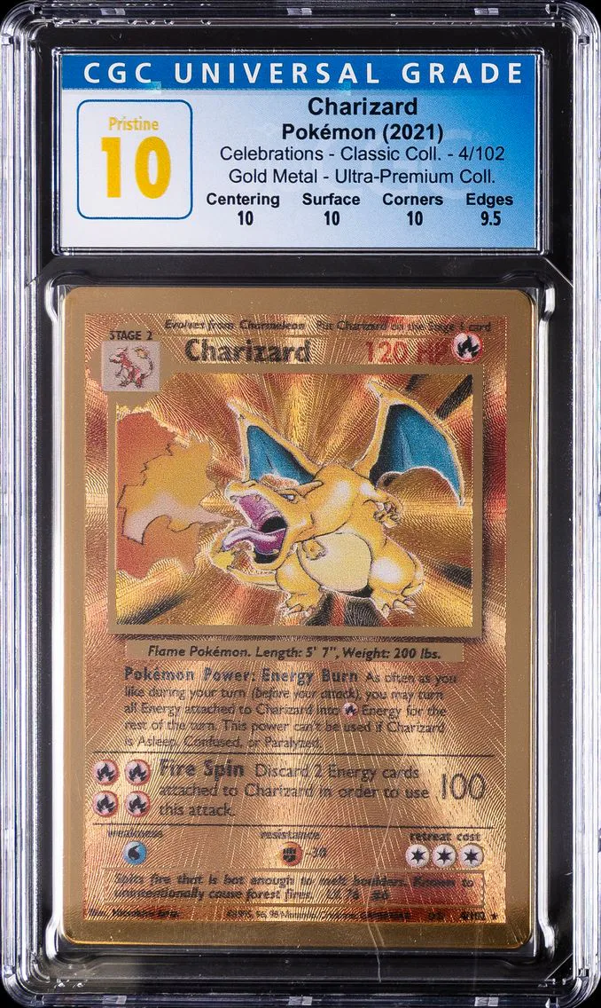 2021 #4 Charizard CGC 10 Pristine Celebrations Ultra-Premium Collection Pokemon