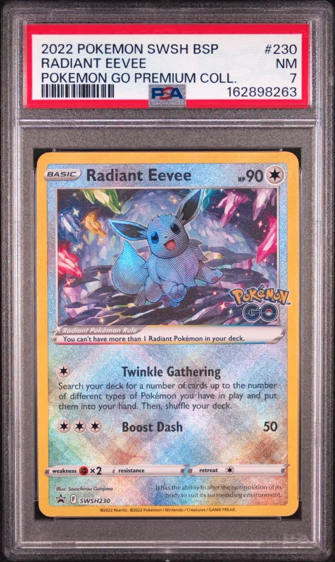 2022 Pokemon Swsh Black Star Promo Radiant Eevee Swsh Black Star Promo #230 PSA 7