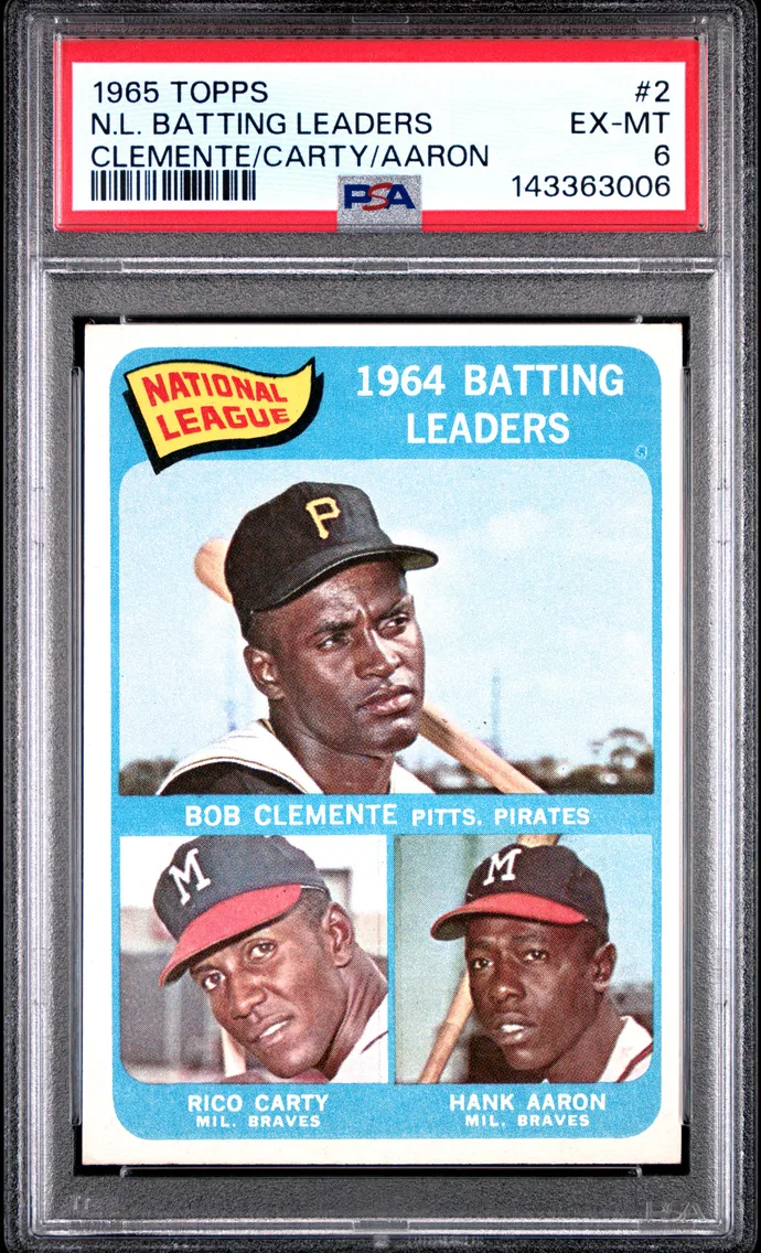 1965 #2 N.L. BATTING LEADERS PSA 6 Topps