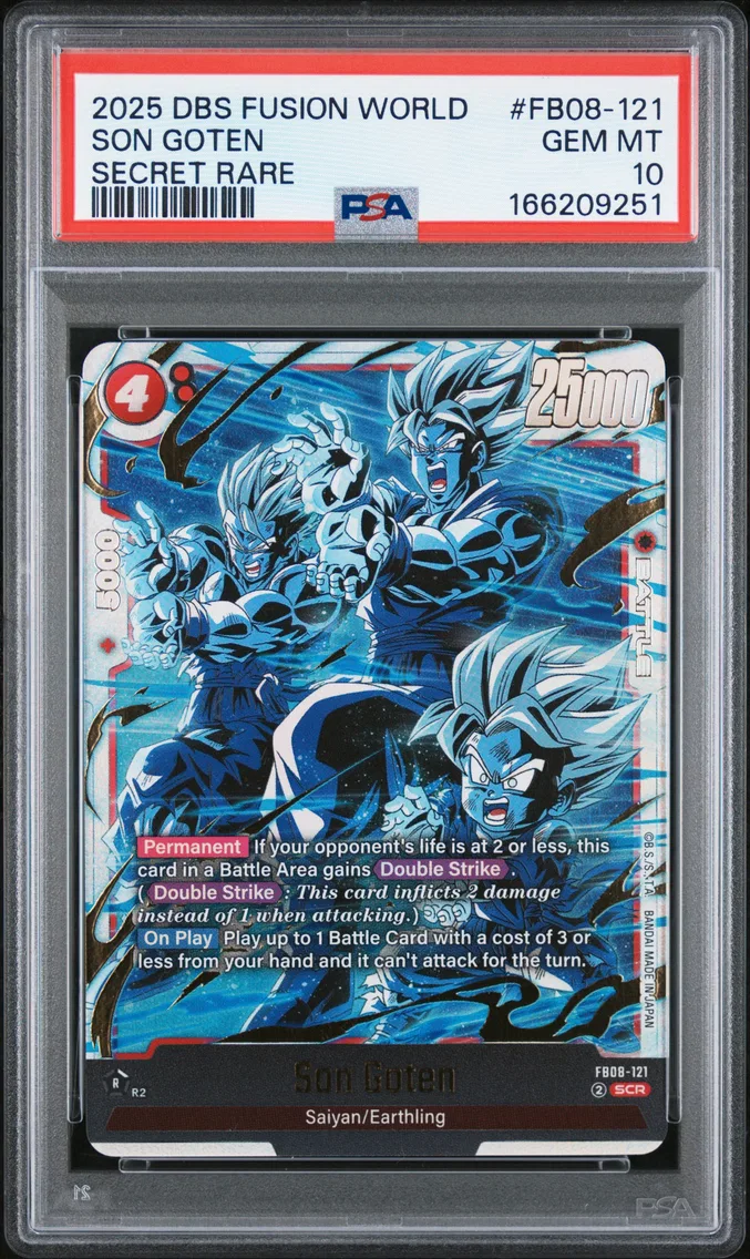 2025 #FB08-121 Son Goten PSA 10 Dragon Ball Super Card Game Fusion World Saiyan's Pride
