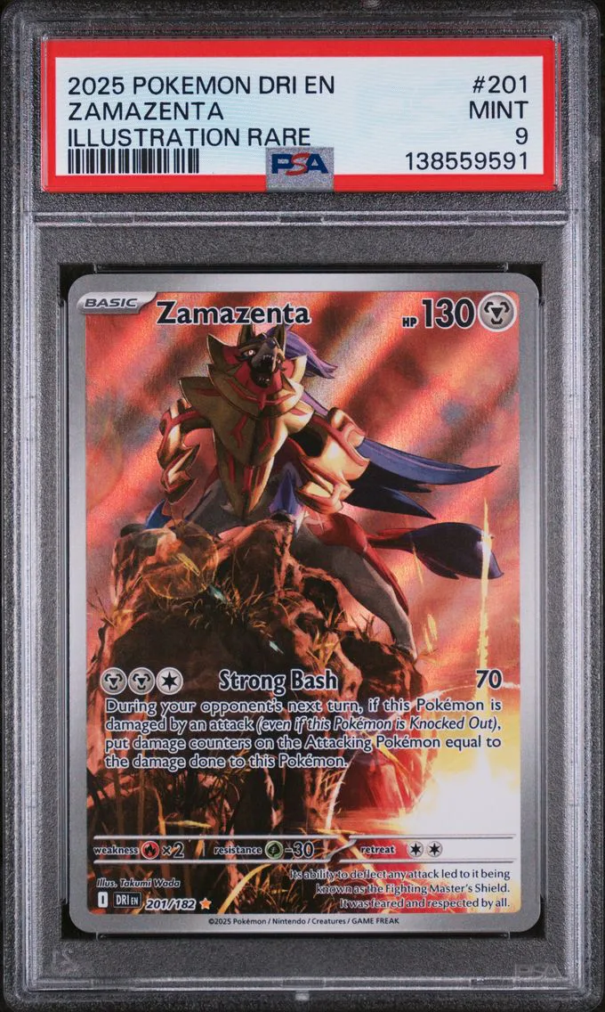 2025 #201 Zamazenta PSA 9 Dri EN-Destined Rivals