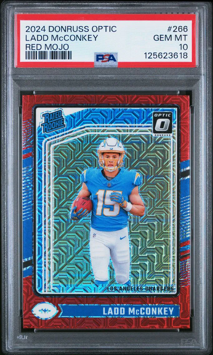 2024 #266 Ladd McConkey PSA 10 Panini Donruss Optic