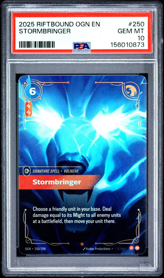 2025 #250 Stormbringer PSA 10 Riftbound: League of Legends Ogn-Origins