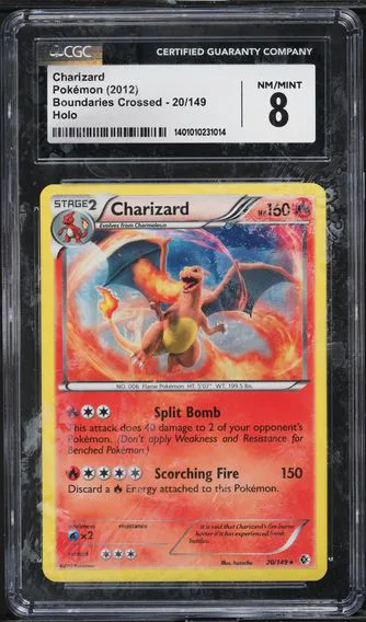 2012 #20 Charizard-Holo CGC 8 Black & White Boundaries Crossed Pokemon