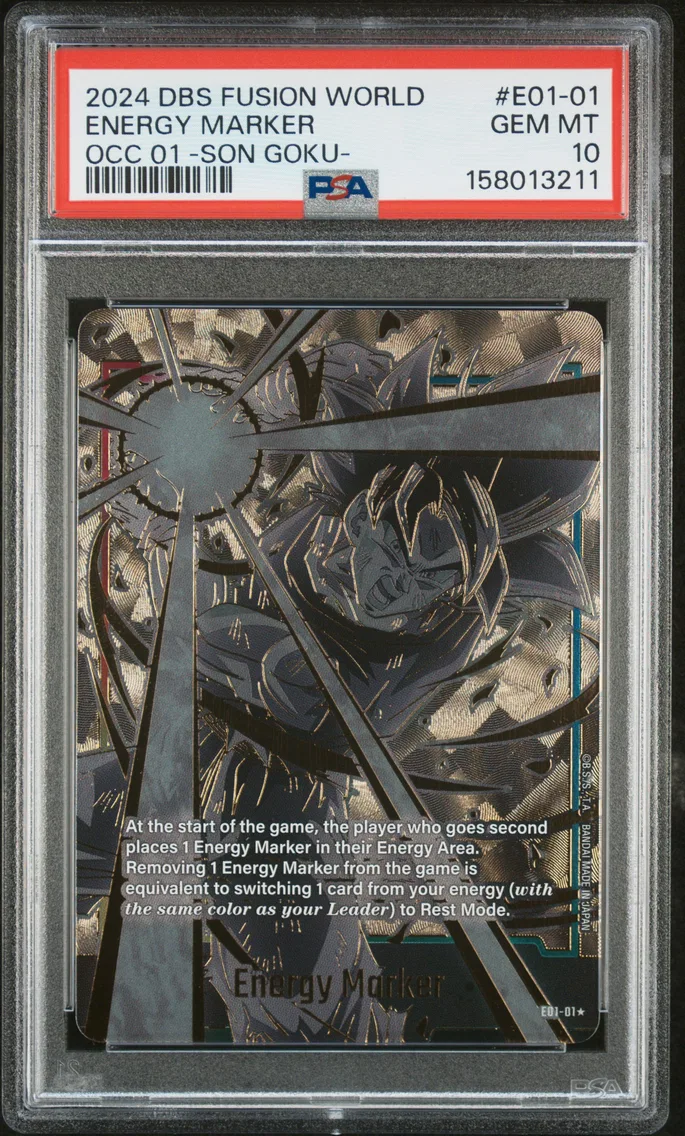 2024 #E01-01 Energy Marker PSA 10 Dragon Ball Super Card Game Fusion World Official Card Case 01 -Son Goku-