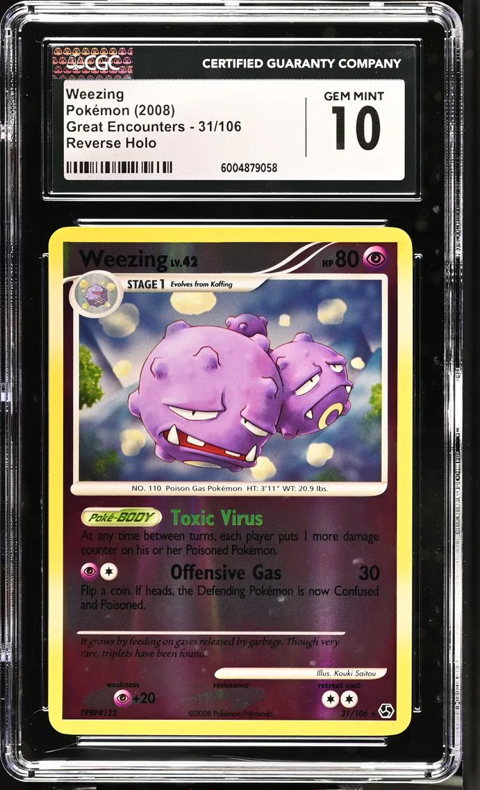 2008 Great Encounters - English Weezing Reverse Holo #31 CGC 10