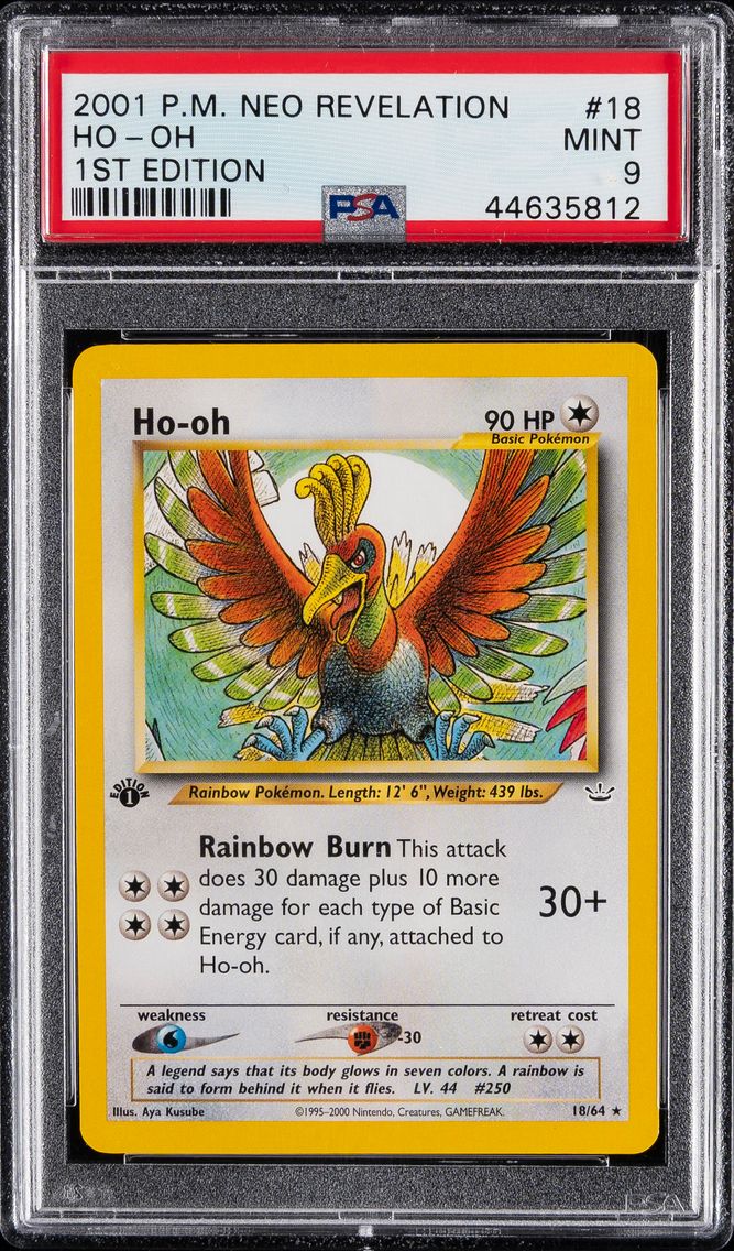2001 #18 HO-OH PSA 9 POKEMON NEO REVELATION 1ST EDITION