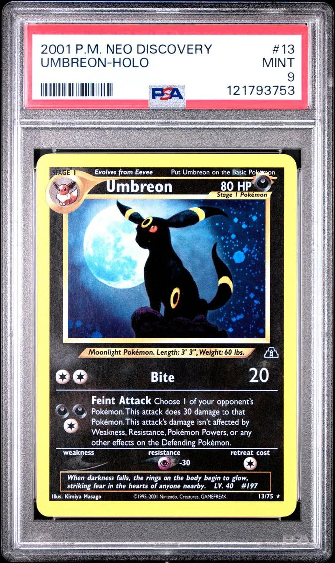 2001 #13 UMBREON-HOLO PSA 9 POKEMON NEO DISCOVERY