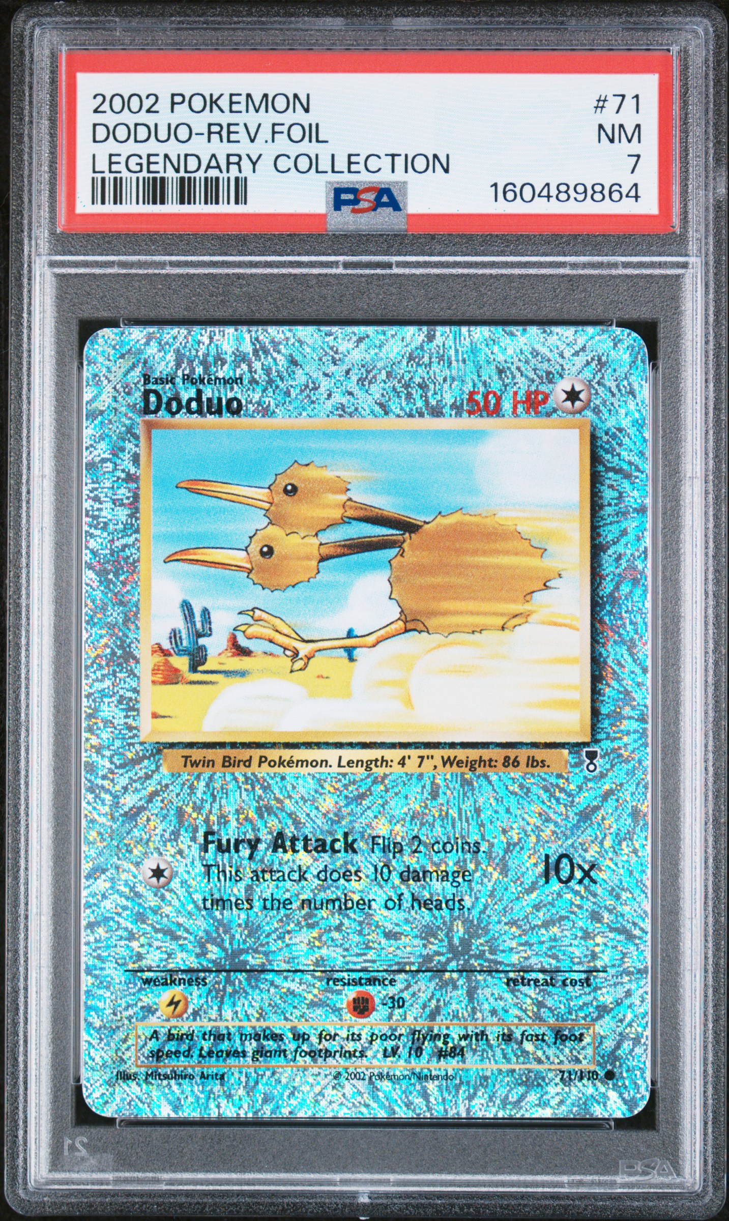 2002 #71 Doduo-Reverse Foil PSA 7 Legendary Collection