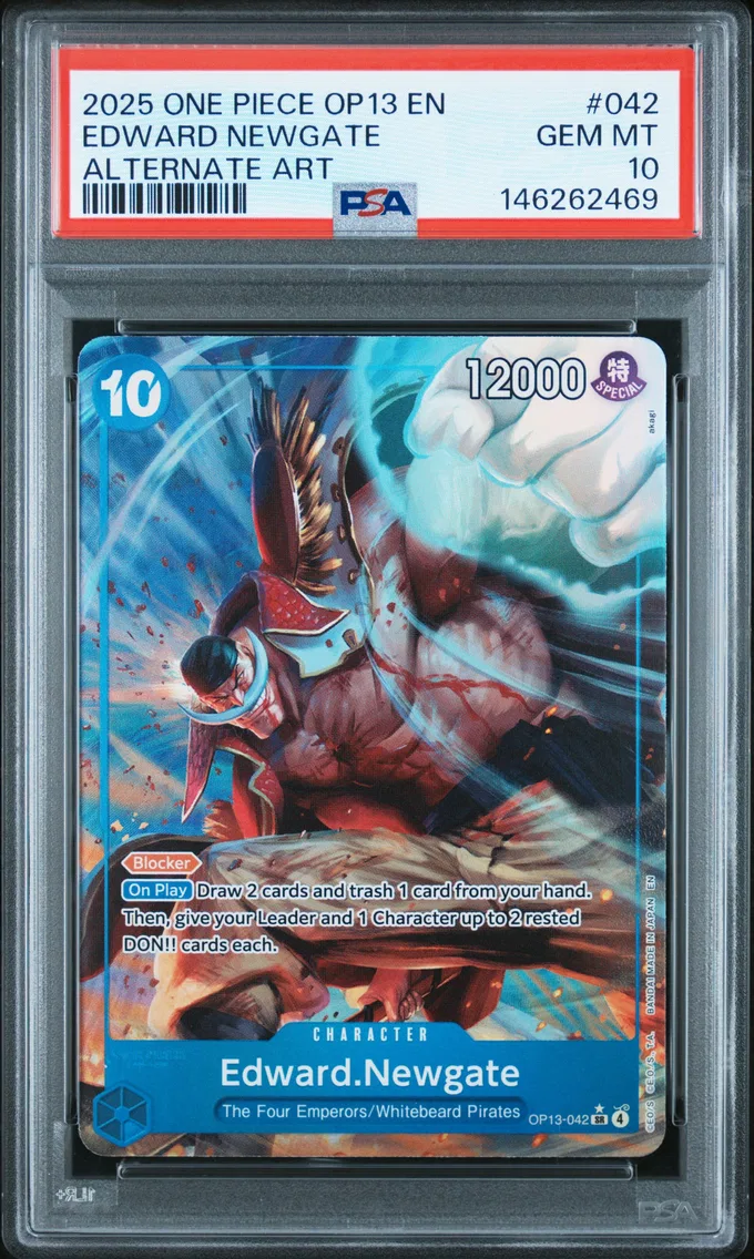 2025 #042 Edward Newgate PSA 10 One Piece OP13-Carrying on His Will